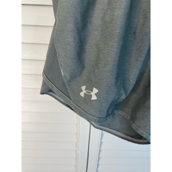 Under Armour light gray loose lined running shorts drawstring women's size small - Picture 3 of 6